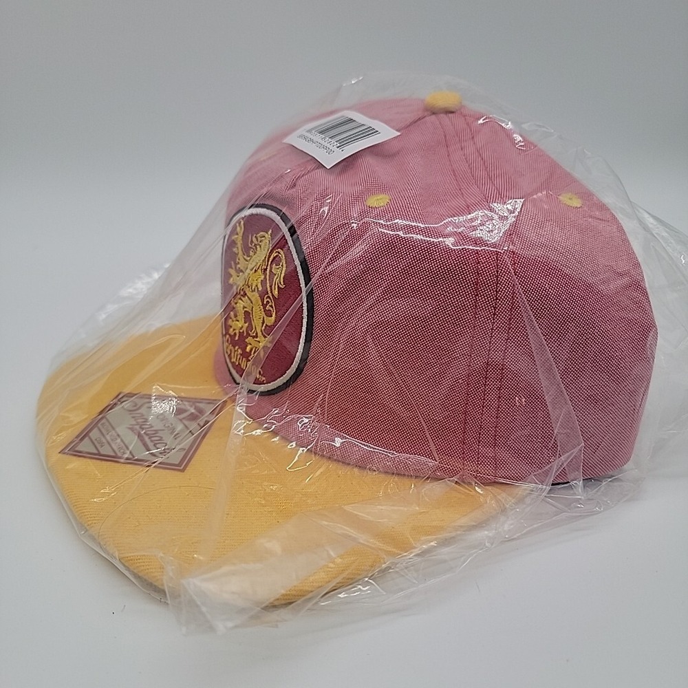 Harry Potter Hat Gryffindor House Oxford Crest Adjustable Snapback Cap Flatbill - Picture 2 of 9